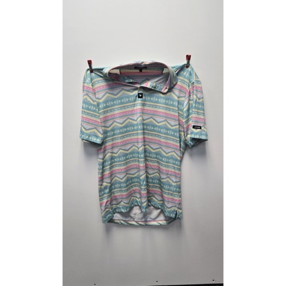 Bad‎ Birdie Shirt Adult Medium Polo Performance Stretch Golf All Over Print Mens